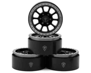 Treal Hobby Type V2 1.9" Beadlock Wheels (Black/Silver) - Picture 1 of 3