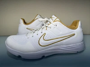 Nike Womens Alpha Huarache Elite 2 Size 11 Mens 9.5 Softball Shoes CJ9988-100 - Picture 1 of 7