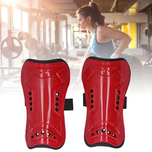 Red 1 Pair Soccer Shin Pads Guard Sports Leg Protector Shin Pad For Adults CH - Picture 1 of 22