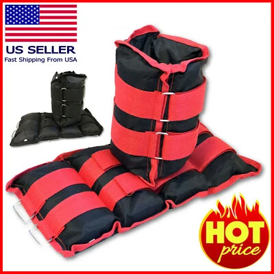 Par de pesas de tobillo pierna muñeca correa ajustable mujeres hombres caminar trotar con peso Foto 1 de 3