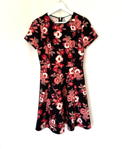 Abito Kate Spade donna 4 vestibilità svasato floreale mini corto elasticizzato cocktail