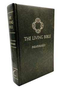 Living Bible Paraphrased Green Faux Padded Leather 1973 Tyndale Publisher - Picture 1 of 9