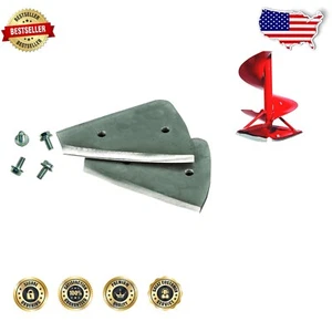 Upgrade Your Ice Fishing Kit with 6"/8" Replacement Steel Blades for Ice Augers - Picture 1 of 3