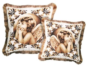 "Kits de punto de cruz de cojín ""Ángel"" -50 cm*50 cm - Dos gráficos incluyen - Imagen 1 de 1