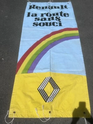 2m Publicité Voiture Renault Garage 4L R8 Rodeo R5 Fuego R12 Vintage Plaque Tôle - Photo 1/4