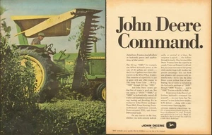 1968 LARGE 2pg Print Ad of John Deere 3020 Farm Tractor 50 Mower - Picture 1 of 2