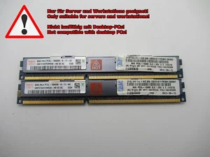 Hynix 16 GB (2x 8 GB) DDR3-1333 PC3-10600R HMT41GV7CMR4A-H9 CL9 Storage - Picture 1 of 1