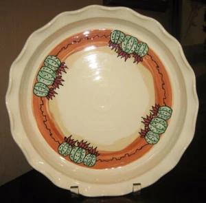Desert Springs Pottery ~ 12" Baking Dish with Cactus Design Scalloped Edges - Picture 1 of 3
