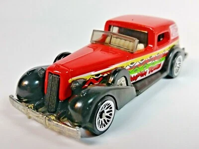Classic Caddy Hot Wheels 1998 Tropicool #695 Red 1935 Cadillac 355E 1:64 Loose - Image 1 of 4