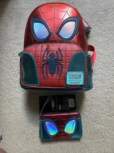 Loungefly Spider-Man Spiderman Marvel Shine Mini-Rucksack und Geldbörse - metallic - Bild 1 von 6