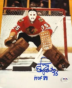 PSA Authenticated Tony Esposito Blackhawks Autographed 8x10 Photo w/HOF 88 - Picture 1 of 1