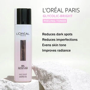 LOreal Paris Glycolic-Bright Glowing Peeling Toner Reduces dark spots 128ml - Picture 1 of 6