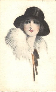 CPA ILLUSTRATEUR / FEMME ELEGANTE AU CHAPEAU - Picture 1 of 1