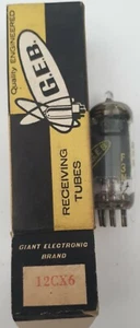 Tubo valvola 12CX6 brand GEB nuova originale funzionante - Zdjęcie 1 z 1