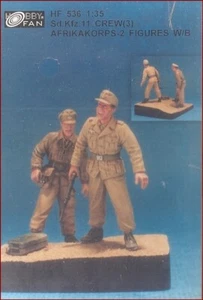 Hobby Fan Sd.Kfz.11 WWII German Afrika Korps (2 Figuren mit Sockel) 1/35 Modellbausatz - Bild 1 von 1