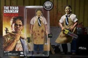 NECA TEXAS CHAINSAW MASSACRE - LEATHERFACE - 8" RETRO CLOTHED FIGUR NEU/OVP - Imagen 1 de 7