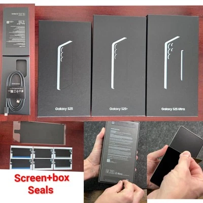 Samsung Galaxy S25 Ultra S25 S24 S23 S22 Empty Box Retail Box Cable+Plastic Seal - Image 1 of 4