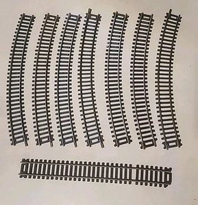 TYCO Curved HO Train Track Lot of 8 – 18" Radius 15665 & 15946 – Made in Austria - Picture 1 of 4