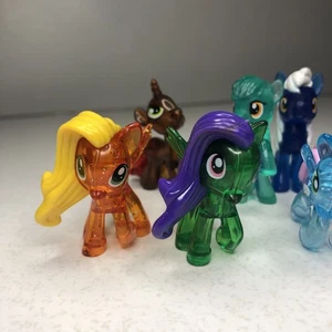 My Little Pony Transparent Figures 2” Tall Lot Of 10 Mixed - Foto 1 di 9