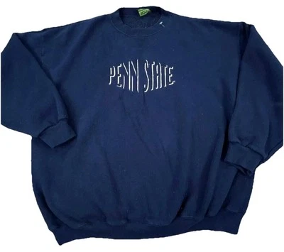 Sudadera De Colección Penn State Hombres XL Azul Cuello Redondo Suéter Años 90 Bordada EE. UU. * Foto 1 de 4