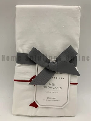 Pottery Barn Monique Lhuillier Nell Embroidered Pillowcases S/2 Standard #J1128