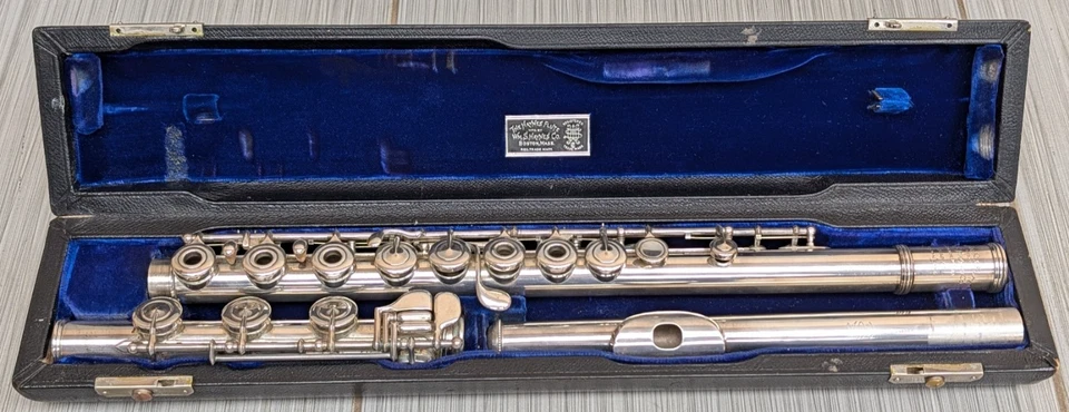 Wm.S. Haynes 1962 HMFM-BFT Handmade Silver French Model Flute with B Footjoint - Image 1 of 4