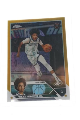 2023-24 Topps Chrome Overtime Elite #74 Mikel Brown Jr. Gold Refractors #/50 - Image 1 of 2
