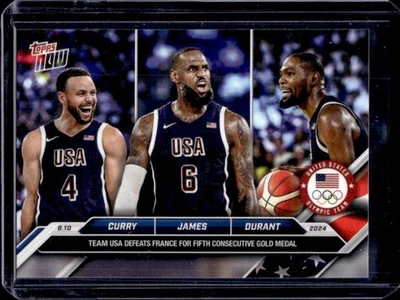 Juegos Olímpicos 2024 Topps Now LeBron James Steph Curry Kevin Durant #26 Foto 1 de 2