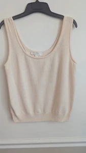 St. John Knits Womens Sleeveless Tank Basic Top Pinkish Size Medium Scoop Neck - Picture 1 of 5