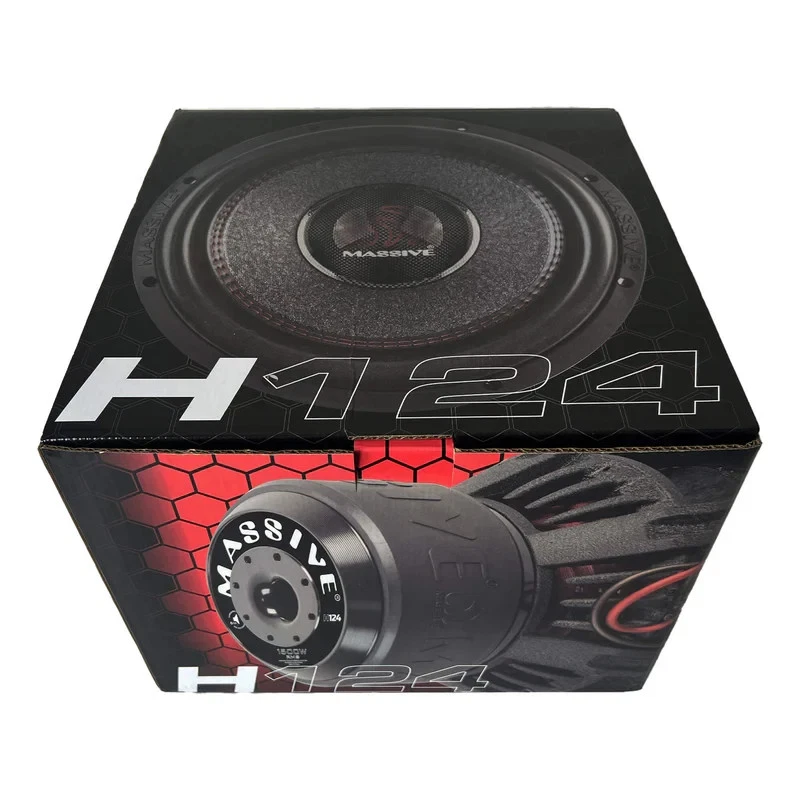 Subwoofer Massive Audio HIPPO H124 3000 vatios 12" doble 4 ohmios 3" VC MEGA 1500 W RMS Foto 1 de 4