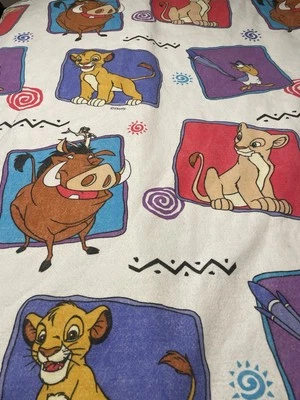 Disney Vintage Lion King blanket full Size 90s,  Simba, Timone, Pumba, Nala - Image 1 of 4