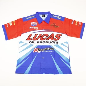 Lucas Oil Racing Apparel Herren Large Button UP Kurzarm Hemd SnapOn Goodyear - Bild 1 von 10