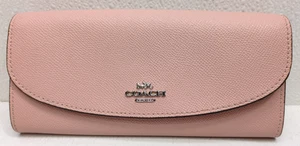 Coach Umschlag Clutch Koralle Leder Geldbörse Karten- und Geldfächer - Bild 1 von 8