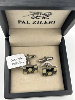 Nuevo con etiquetas. Gemelos de seda de acero inoxidable Pal Zileri Foto 1 de 3