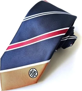 Dragon Ball Z Son Goku Neck Tie Stripe Orange Navy Blue Red Bandai Japan - Picture 1 of 3