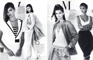 1981 Mike Reinhardt Paulina Porizkova 8-seitige REDAKTIONELLE MAGAZIN Frühling Stadt - Bild 1 von 4