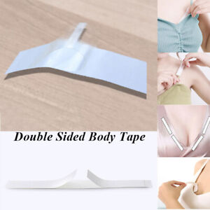 2PCS Double Sided Clear Body Tape Toupee Breast Wig Lingerie Dress Boob Tit