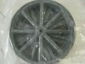 NEW SEALED Pk of 4 Cast Iron Wheels Grey w 8 Spokes ~2.5" Diameter - Picture 1 of 8