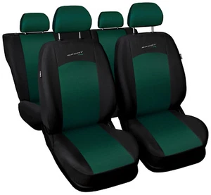 Car seat covers fit Alfa Romeo 166 - full set green / black sport style - Picture 1 of 5