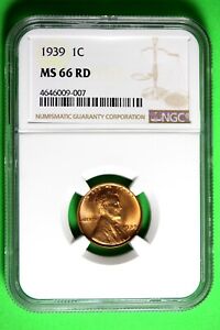 1939 NGC MS66 RD Lincoln Wheat Cent #B35505
