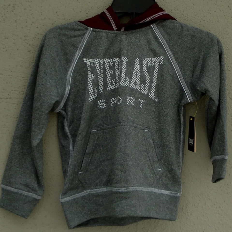 Everlast Sport Boys Pullover Hoodie - Long Sleeve - Gray - Various Sizes - NEW - Image 1 of 1