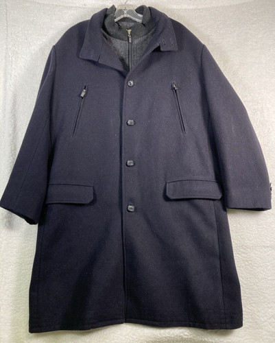 Giacca soprabito trench uomo Michael Kors blu navy fodera rimovibile taglia 48L