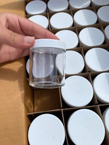 4oz Clear Glass Jars 24pk Straight-Sided Containers for Cosmetics/candle/Lotion - Picture 1 of 3