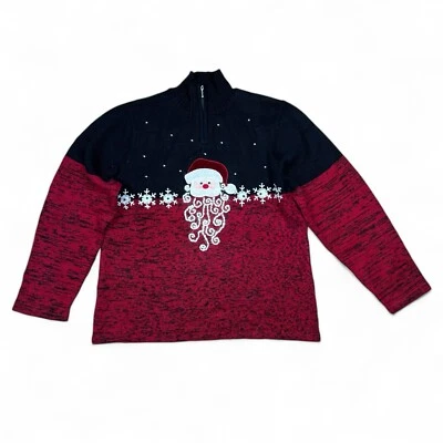 VTG Mandal Bay Women’s 2XL Knit Turtleneck Christmas Santa Claus Sweater New - Image 1 of 4