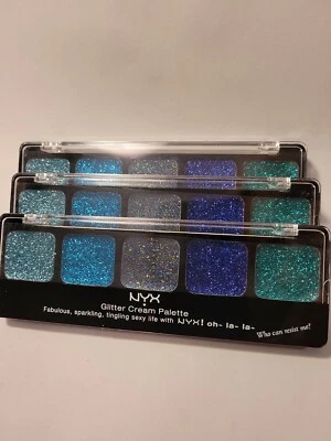 NYX GLITTER CREAM PALETTE GCP11 OCEAN BREEZE  LOT OF 3 SEALED / NEW  - Image 1 of 4