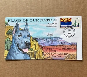 US Collins FDC Handpainted #4277 Flags of our Nation Arizona 2008 - Picture 1 of 3