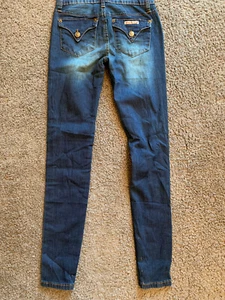 Hudson Girls Jeans Dark Wash Adjustable Waist Skinny Leg Stretch Size 14 - Picture 1 of 7