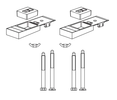 GU-ITALIA Tappo HS 934 937 per serramenti in pvc per soglia col. ARGENTO note - Immagine 1 di 3