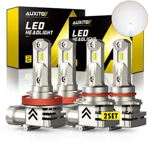 2set LED Headlight Bulbs Kit Combo 9005 H11 High Low Beam 6000K 660000LM Xenon W - Picture 1 of 10