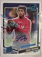 2023 Josh Downs Donruss Rated Rookie Canvas Auto Indianapolis Colts RC 36/49